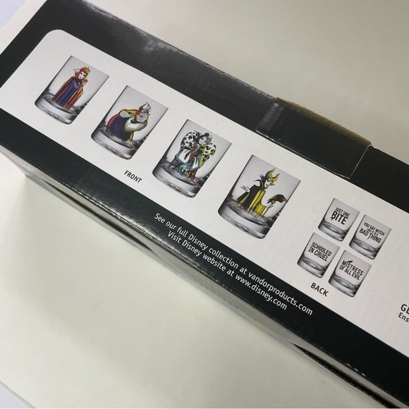 Disney Villains Glass Set of 4 Rocks Whiskey Tumbler - Picture 4 of 5